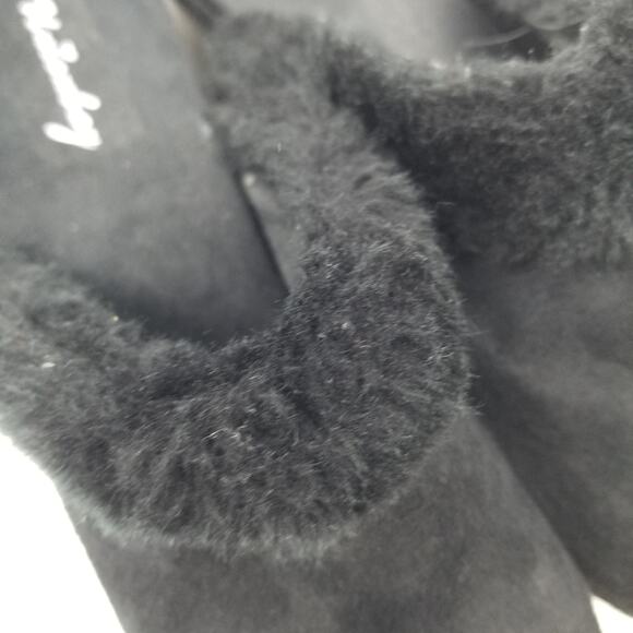 UnionBay Black Faux Fur Slip ons Clogs Platform  Slides 11 - Picture 8 of 10